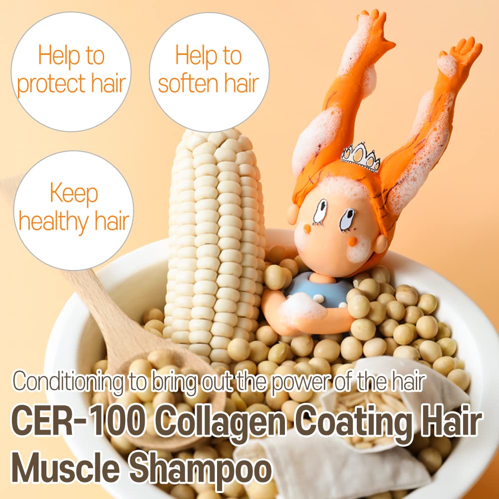 Elizavecca CER-100 Collagen Coating Hair A+ Muscle Shampoo, 16.9 fl oz