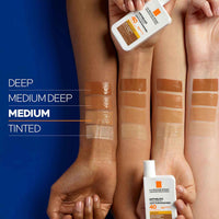 Thumbnail for La Roche-Posay Anthelios Tinted Sunscreen SPF 40, Broad Spectrum SPF + Antioxidants, Titanium Dioxide & Zinc Oxide Sunscreen, 4 Flexible Shades With No White Cast, Oil Free & Oxybenzone Free