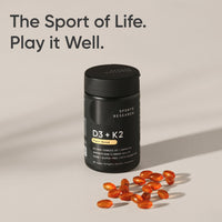 Thumbnail for Sports Research® Vitamin D3 + K2 w/Coconut Oil - Vegan Vitamin D 2500iu (62.5mcg) & Mk7 Vitamin K 100mcg for Bone & Immune Support - Vegan Certified · Non-GMO · Soy Free - 60 Softgels