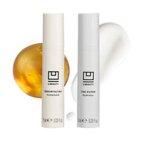 Thumbnail for The U Beauty Duo - Resurfacing Compound & SUPER Hydrator Set - Vitamin C & E, Retinol, Hyaluronic Acid - Moisturizing Face Serum for Smooth, Hydrated and Softer Skin, Set of 2 0.33 fl.oz Trial Size