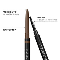 Thumbnail for HAUS LABORATORIES by Lady Gaga: THE EDGE MICRO-TIP PRECISION BROW PENCIL, Soft Brown