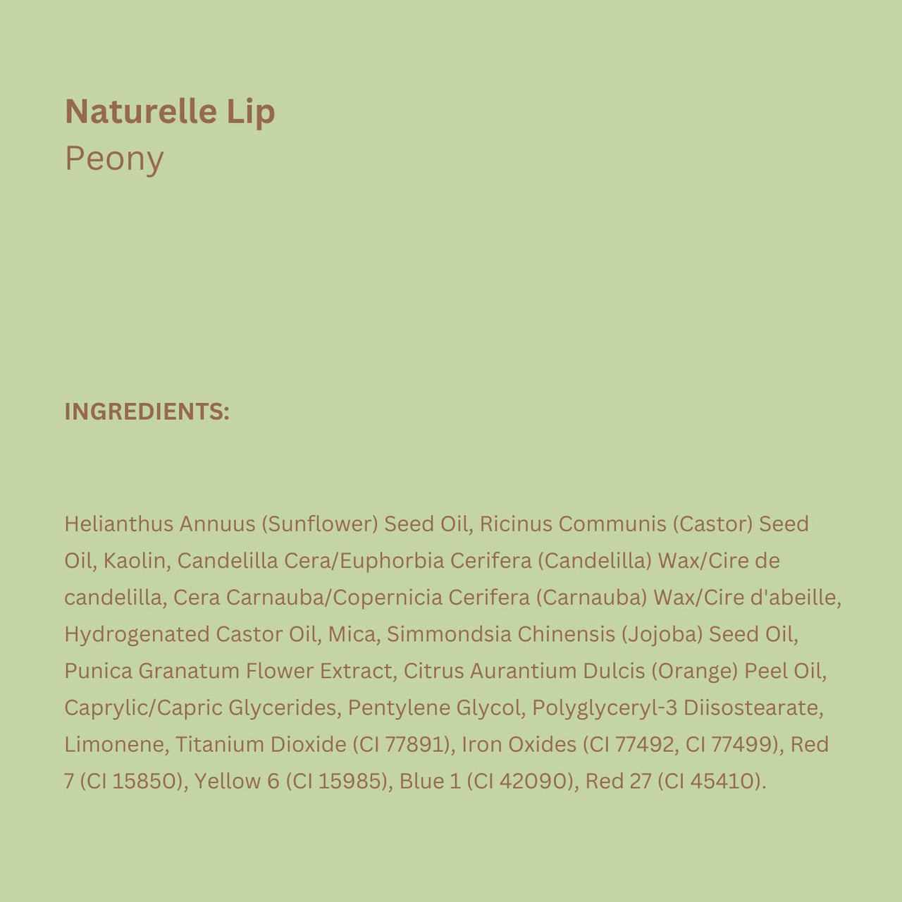 Pixi NaturelleLip | Hydrating Demi-Matte Lipstick with Sunflower Oil, Jojoba & Vitamin E | Natural Finish & Comfortable All-day Wear | Peony | 0.1 oz/3.4 g