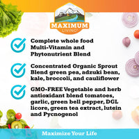 Thumbnail for Maximum Living - Vita-Sprout Whole-Food Multivitamin & Phytonutrient Blend - 120 Capsules