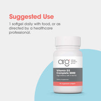 Thumbnail for Allergy Research Group Vitamin D3 Complete 5000 - Delivers 125 mcg Vitamin D3 - with Vitamin A & K2 - Supports Bone Strength, Immune Balance & Healthy Mindset - 60 Servings - 60 Capsules