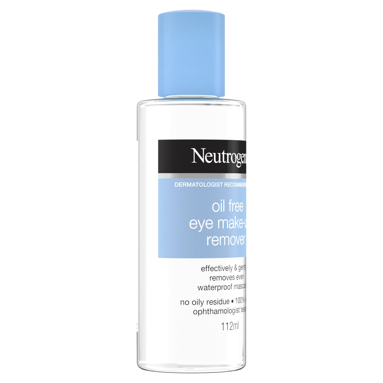Neutrogena Gentle Oil-Free Eye Makeup Remover & Cleanser for Sensitive Eyes, Makeup Remover for Waterproof Mascara, Dermatologist & Ophthalmologist Tested, 3.8 fl. oz