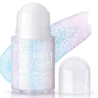 Thumbnail for HOSAILY Roll-on Holographic Body Glitter Gel for Face Hair, Chameleon Color Changing Glitter Gel Under Light, Chunky Mermaid Sequins Festival Party Rave Accessories Shimmer Makeup (Sparkling Pink)
