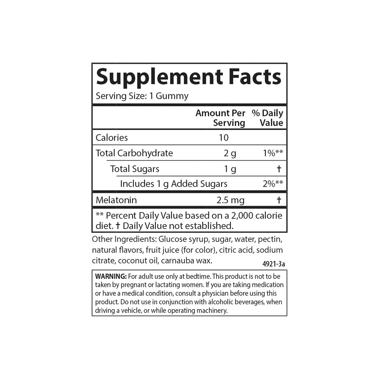 Carlson - Melatonin Gummies, 2.5 mg, Healthy Sleep, Promotes Relaxation, Natural Strawberry Flavor, 100 Gummies