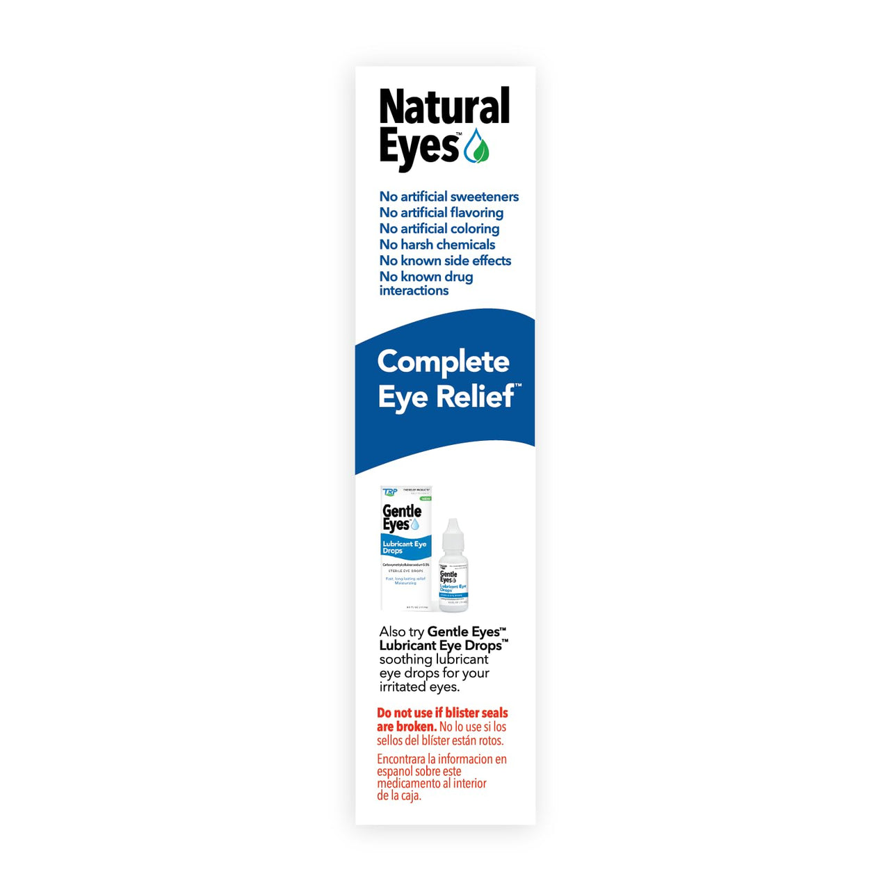 TRP Natural Eyes Complete Eye Relief Tablets - 100% Natural Active Ingredients - Helps Eye Dryness, Redness, Irritation, Watering, Burning - Fast Dissolve Tablets - 48ct