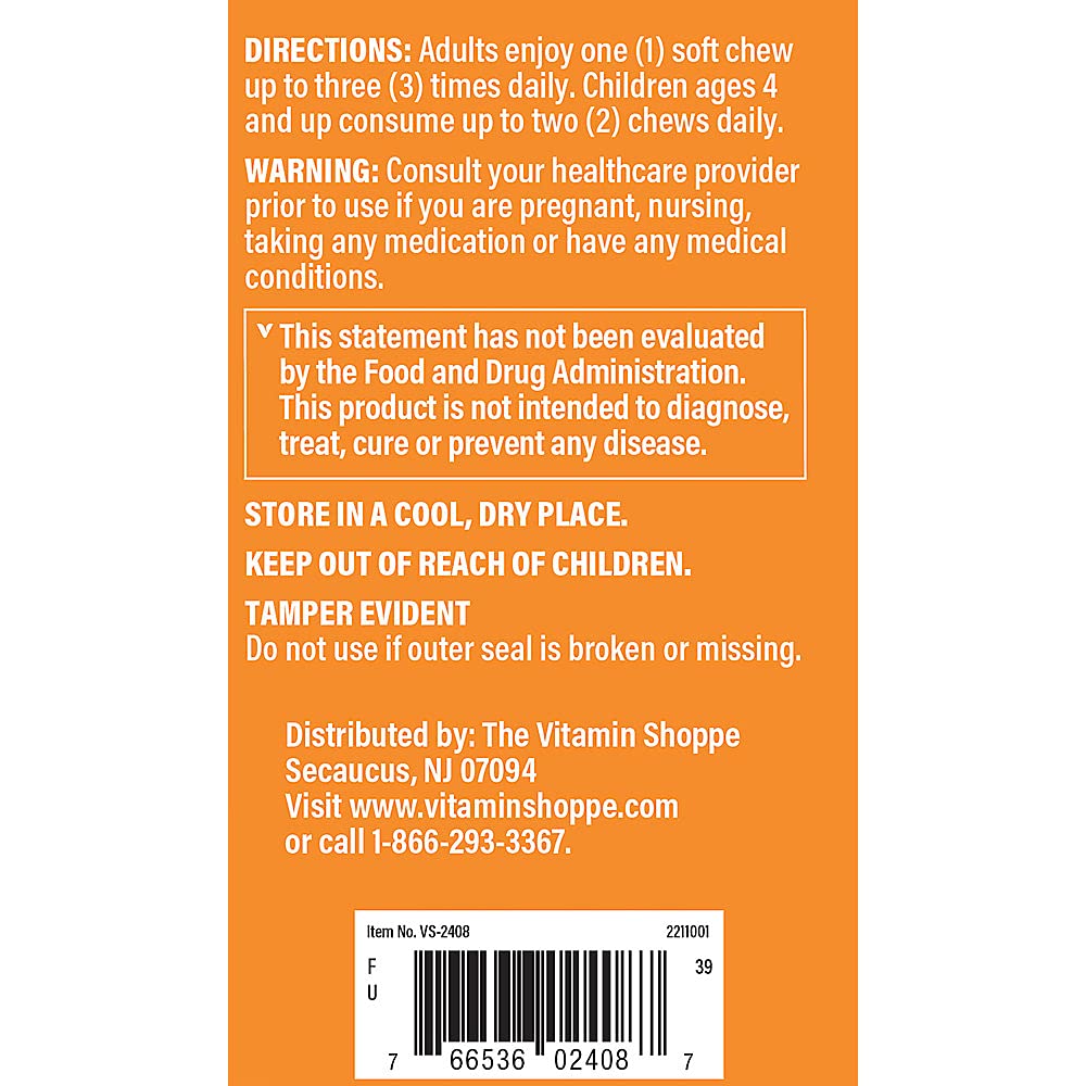 Elderberry, Zinc & Vitamin C Soft Chews - Immune Support - Mixed Berry (60 Soft Chews)
