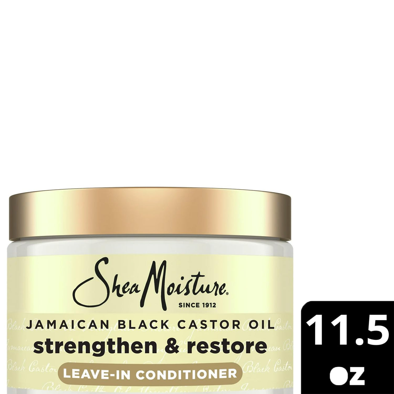 SheaMoisture Leave-In Conditioner 3-Pack – Jamaican Black Castor Oil Strengthen & Restore Formula for Hair Repair, Frizz Control, 11.5 Oz Ea