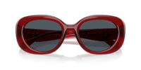 Thumbnail for COACH Sunglasses HC 8391 U 586287 Cr609 Milky Merlot Grey Solid