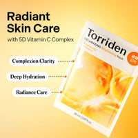 Thumbnail for Torriden CELLMAZING Vita C Facial Mask (10 Sheets) | Radiance & Glow Boosting Korean Sheet Mask | Improving Overall Skin Tone | 5D Vitamin C + Niacinamide | Korean Face Mask