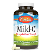 Thumbnail for Carlson - Mild-C, 500 mg Buffered Vitamin C, Immune Support & Optimal Wellness, Antioxidant, 250 capsules