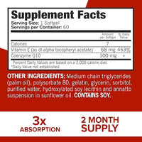 Thumbnail for Qunol Ultra CoQ10 100mg 3X Better Absorption Patented Water and Fat Soluble Natural Supplement Form Coenzyme Q10 Antioxidant for Heart Health Packs Softgels, 120 Count