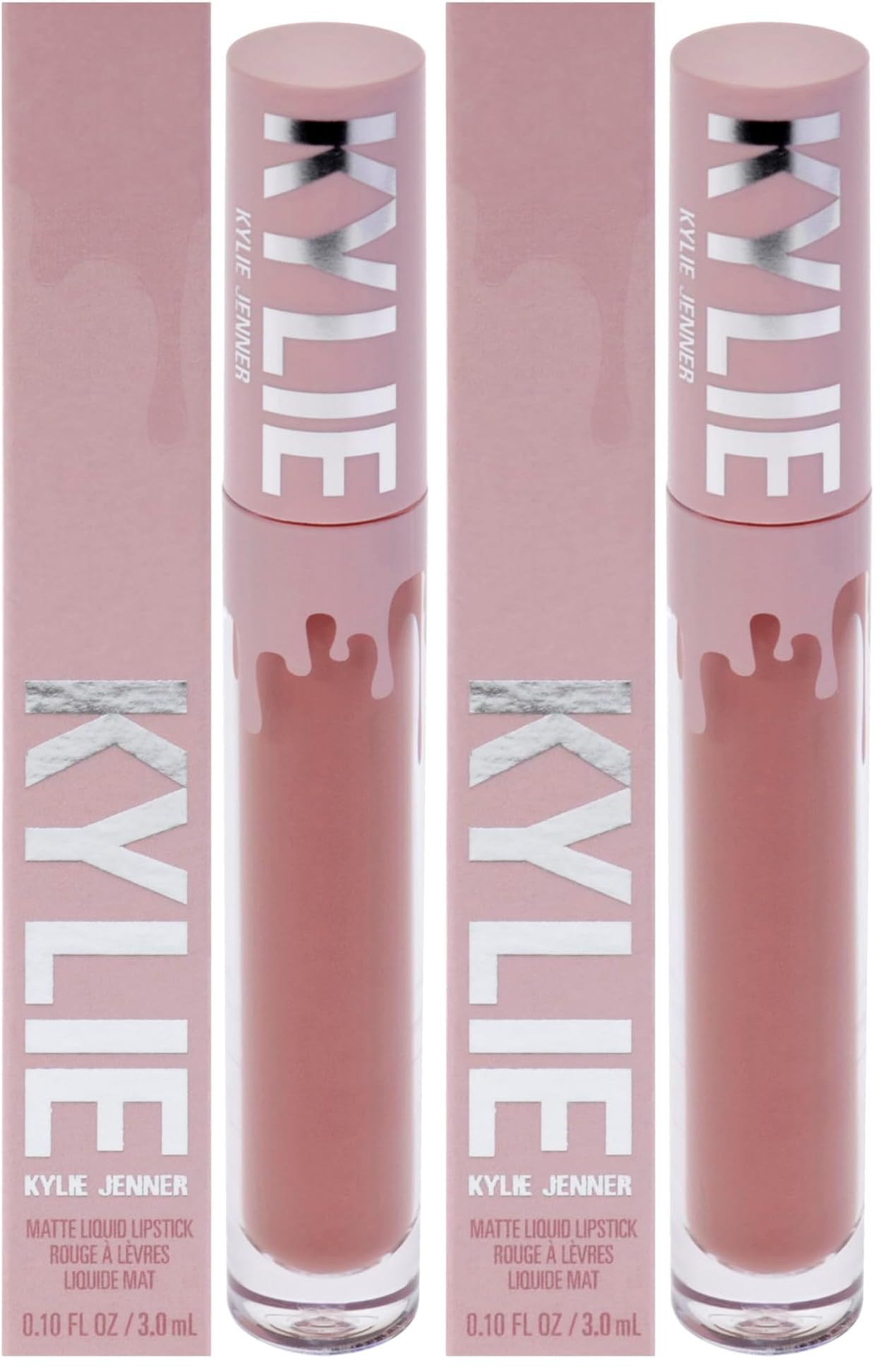 Matte Liquid Lipstick - 802 Candy K by Kylie Cosmetics for Women - 0.01 oz Lipstick (Pack of 2)