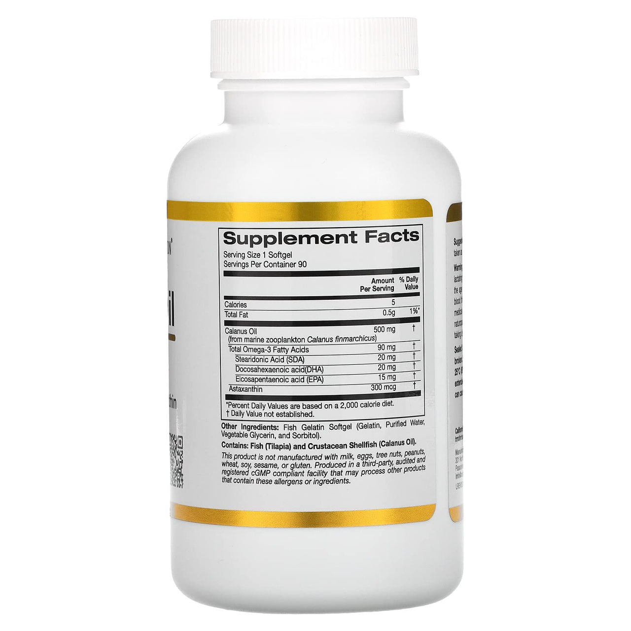 Calanus Oil, 500 mg, 90 Fish Gelatin Softgels, California Gold Nutrition
