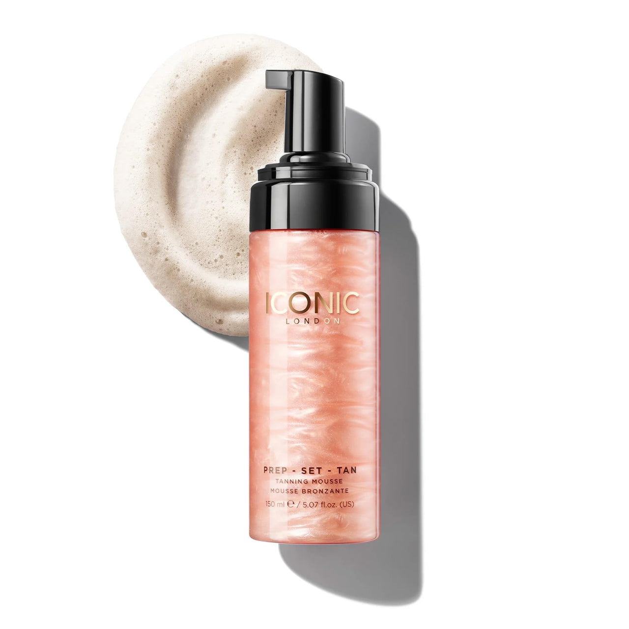 ICONIC LONDON Prep Set Tan Mousse | Long Lasting, Sun Kissed Skin, Bronze Glow, Cruelty-Free, Vegan Makeup, Original