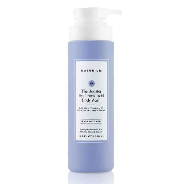 Naturium The Booster Hyaluronic Acid Body Wash, Hydrating & Moisturizing plus Minimizes Dryness, with Glycerin & Vitamin B5, 16.9 oz