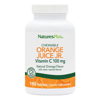 Thumbnail for NaturesPlus Orange Juice Jr. - 180 Chewable Tablets - 100 mg Vitamin C - Immune System Support - Gentle on The Stomach - Vegan, Gluten Free - 180 Servings