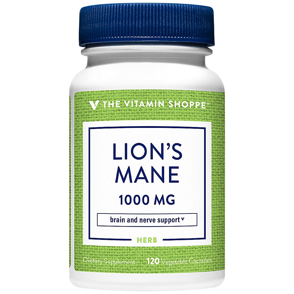 The Vitamin Shoppe Lion's Mane Nootropic Mushroom Formula for (120 Vegetable Capsules)