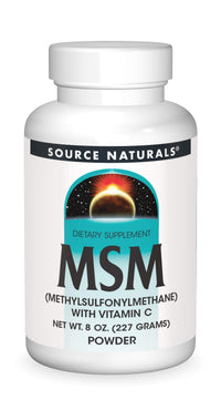 Thumbnail for Source Naturals MSM (Methylsulfonylmethane) with Vitamin C - Powder, 8 Ounce