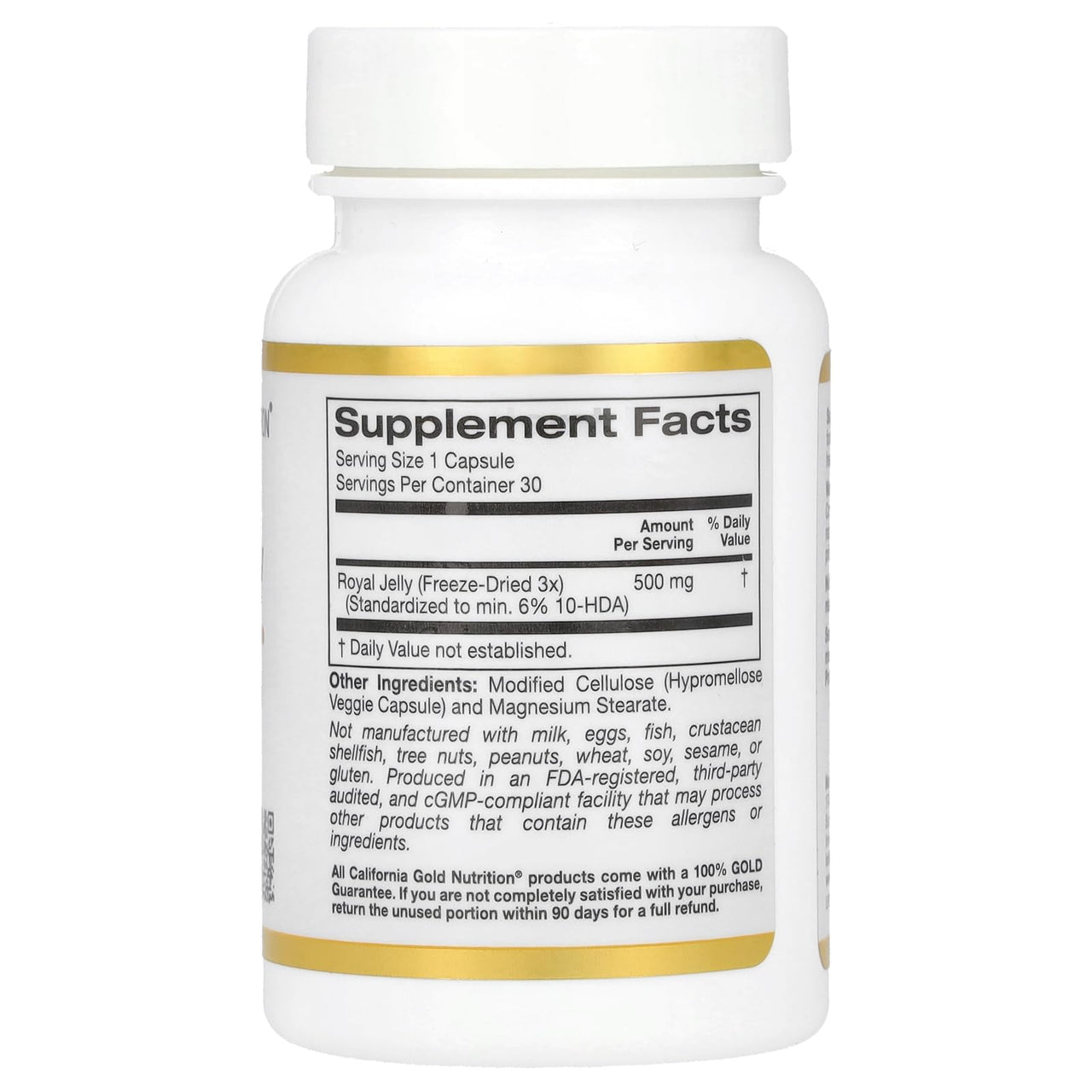 California Gold Nutrition Royal Jelly, 500 mg, 30 Veggie Caps