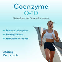 Thumbnail for Quick Absorption CoQ10 200mg - Coenzyme Q10 200mg Potent Antioxidant for Heart Energy and Aging Support - High Stability CoQ10 Ubiquinone Capsules - Made in a cGMP US Lab (200 Servings)