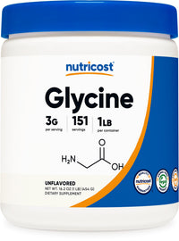 Thumbnail for Nutricost Glycine Powder 1lb - Non-GMO, Gluten Free