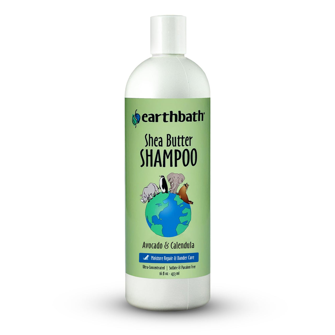 earthbath, Shea Butter Shampoo - Dog Shampoo, Plant-Based, Cruelty-Free, Vegan, Gluten-Free, Non-GMO, Made in USA, Moisutre Repair & Dander Care - 16 Oz (1 Pack)
