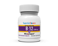 Thumbnail for Superior Source No Shot Methylcobalamin B-12 1,000 mcg - Vitamin B-12 to Support Energy Production, Brain Health & Overall Wellness - Sublingual Tablets for Rapid Absorption - 60 Dissolving Tablets