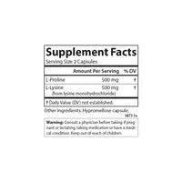 Thumbnail for Carlson - Pro-Rite, Free-Form L-Proline & L-Lysine, Health, Joint Support & Collagen Formation, 90 Capsules