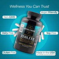 Thumbnail for BUCKLEBURY Micronized Zeolite Capsules - Mineral Zeolite Detox for Adults - Supports Immune System, Metabolism & Digestive Health - Advanced Formula for Men & Women - 90 Vegan Capsules