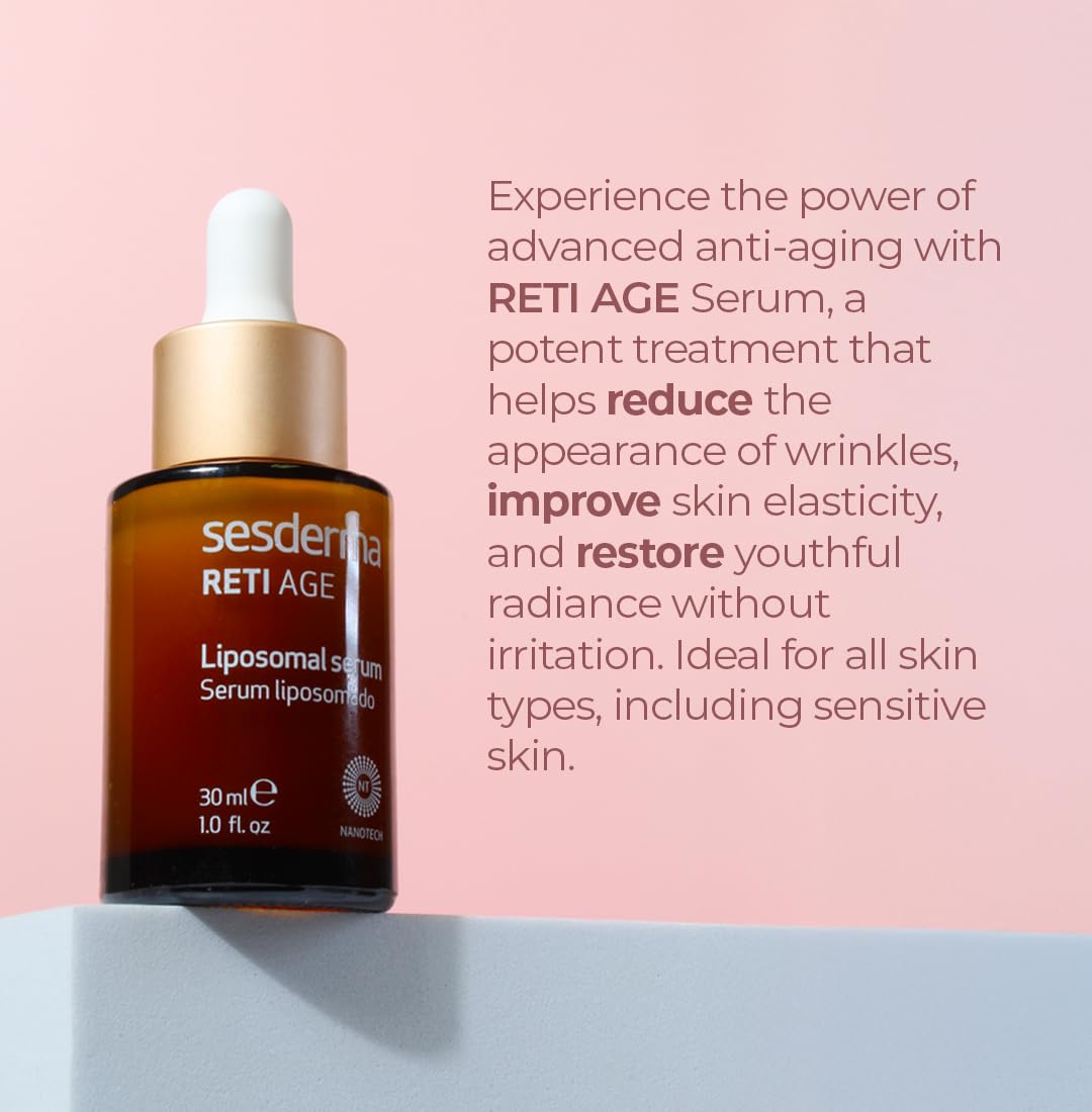 Sesderma RETI AGE Anti-Aging Serum | Retinol | First Signs of Aging | Anti-Wrinkle | Hydration | Firmness | Liposomal Serum, 1.0 fl oz