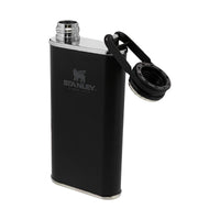 Thumbnail for Stanley Classic Easy Fill Wide Mouth Flask 8 oz | Leakproof Hip Flask | Hinge Connected Never Lose Cap | Insulated Stainless Steel Liquor Flask | BPA-Free | Matte Black
