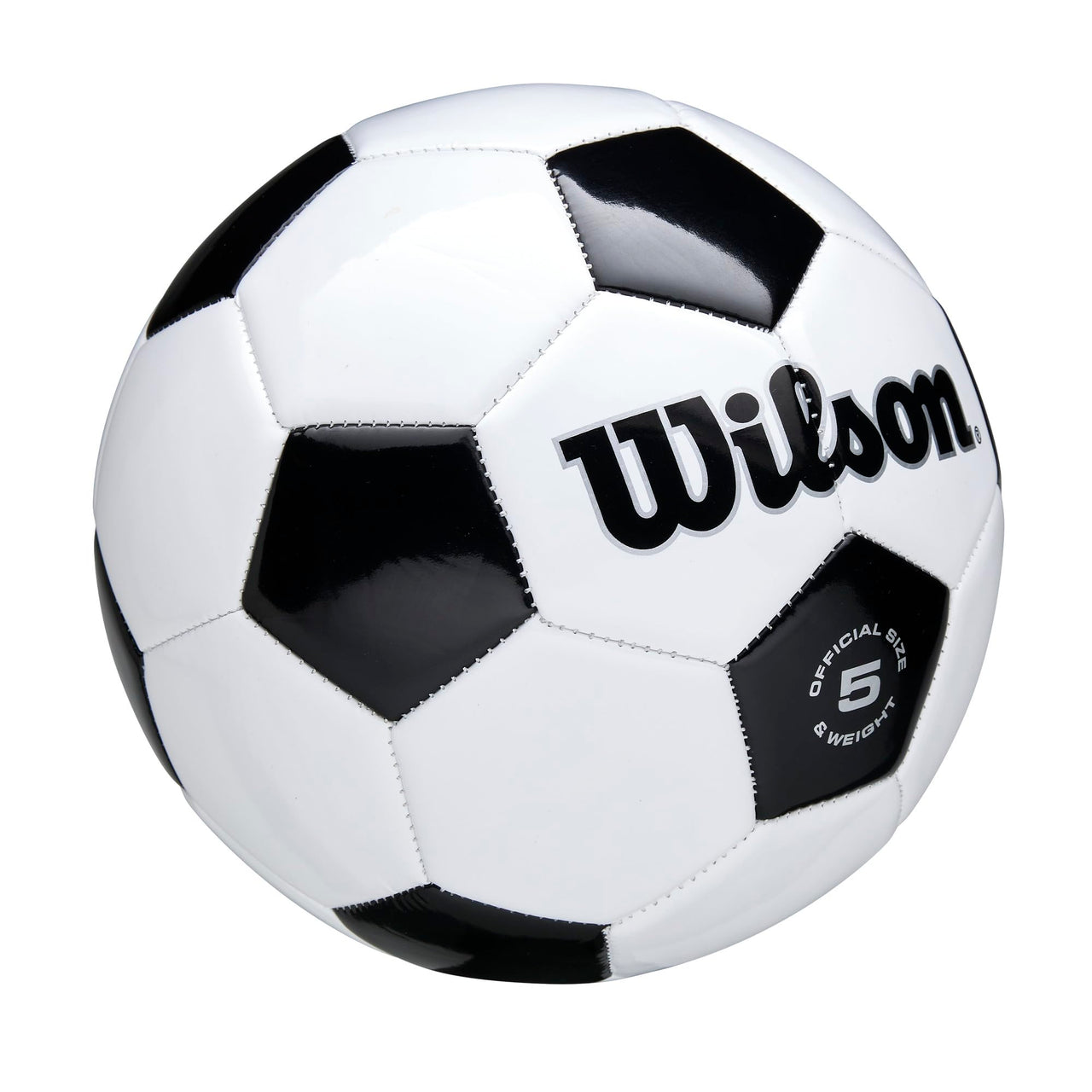 WILSON Traditional Soccer Ball - Size 5, Black/White
