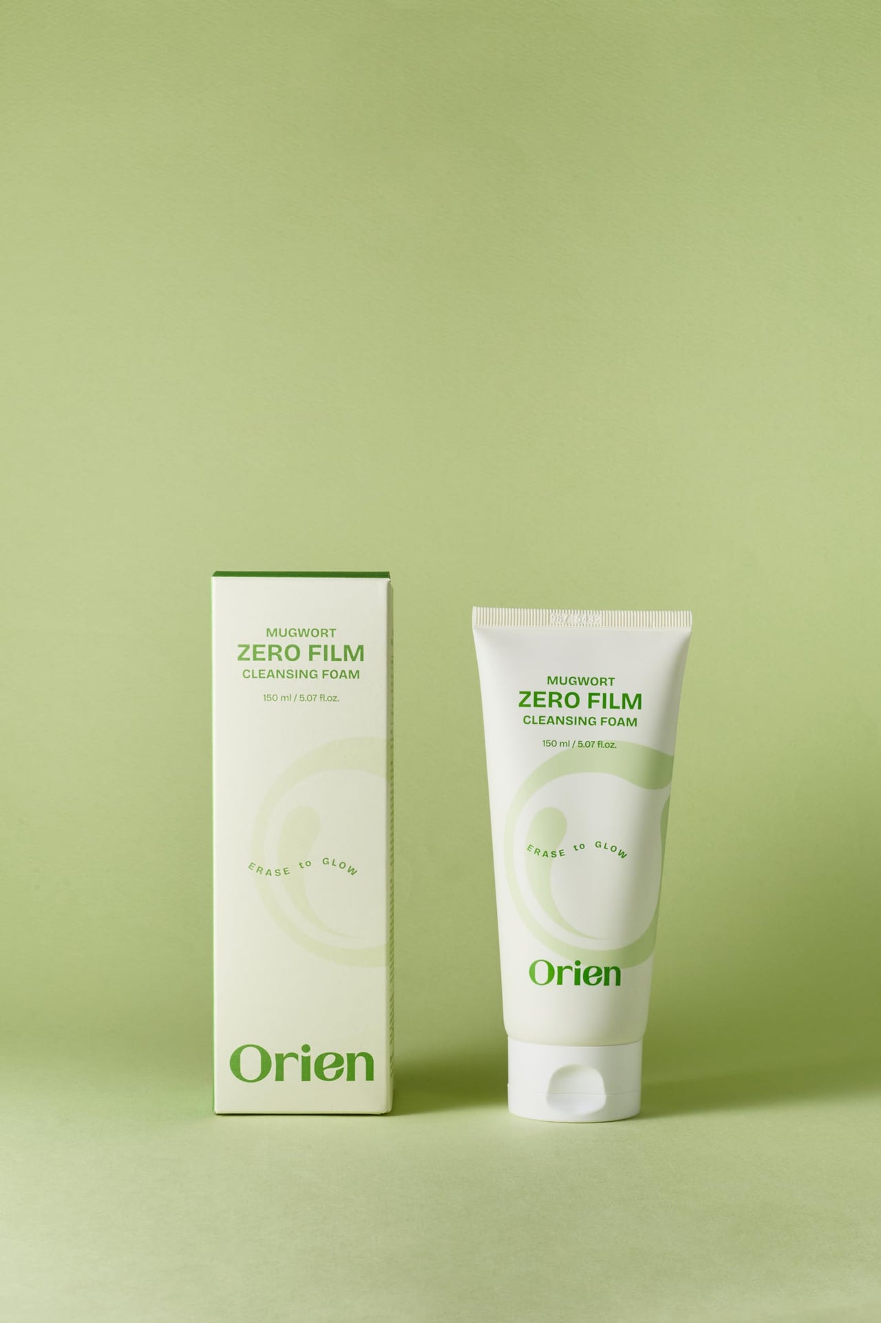 Orien Mugwort Zero Film Cleansing Foam 5.07 fl.oz, 150ml ㅣDaily Makeup Blackhead Removal No pore clogging Korean skincare double cleansing
