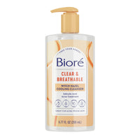 Thumbnail for Biore Clear & Breathable Cooling Cleanser with Witch Hazel, Acne Treatment for Face, Face Scrub for Oily Skin, Salicylic Acid Cleanser, 6.77 Oz
