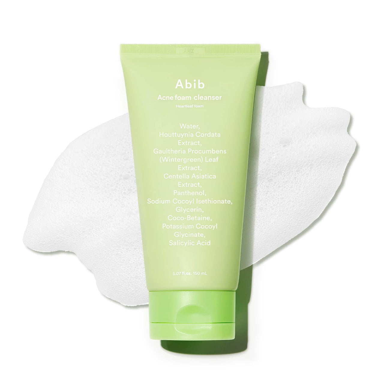 Abib Acne Foam Cleanser Heartleaf Foam 5.07 fl oz / 150 ml | Korean Mild Acidic Daily Face Wash for Acne-Prone Skin, Hydrating & Soothing with Panthenol B5, Deep Cleansing for Sensitive Skin, K-Beauty