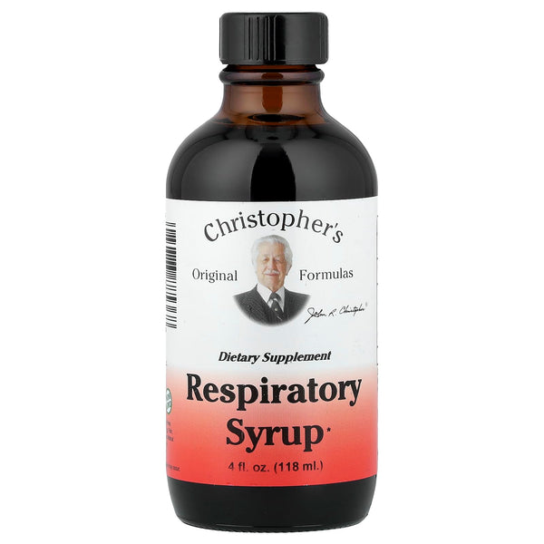 Christopher's Original Formulas Respiratory Syrup 4 oz | Herbal Support for Lungs, Sinuses & Bronchial Health