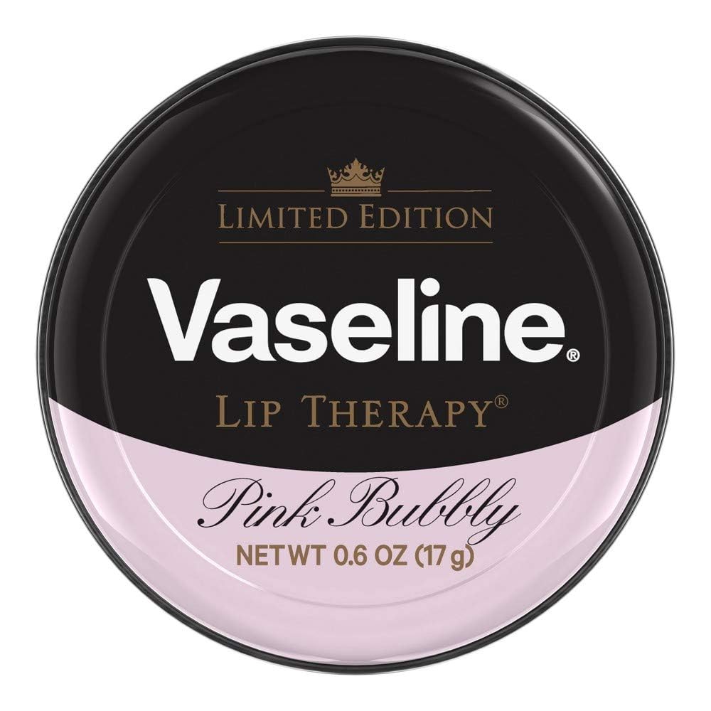 Vaseline Lip Therapy Lip Balm, 3 Pack, Limited Edition Pink Bubbly, 0.6 oz