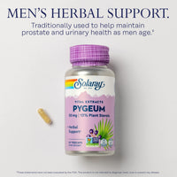 Thumbnail for SOLARAY Pygeum Bark Extract 50mg - Pygeum Supplement for Prostate Health Support - Guaranteed to Contain 6.5mg Plant Sterols Like Beta Sitosterol, Non-GMO, Vegan, 60-Day Guarantee, 60 Serv, 60 VegCaps
