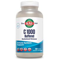 Thumbnail for KAL C-1000 Buffered Sustained Release Tablets, 1000 mg, 250 Count