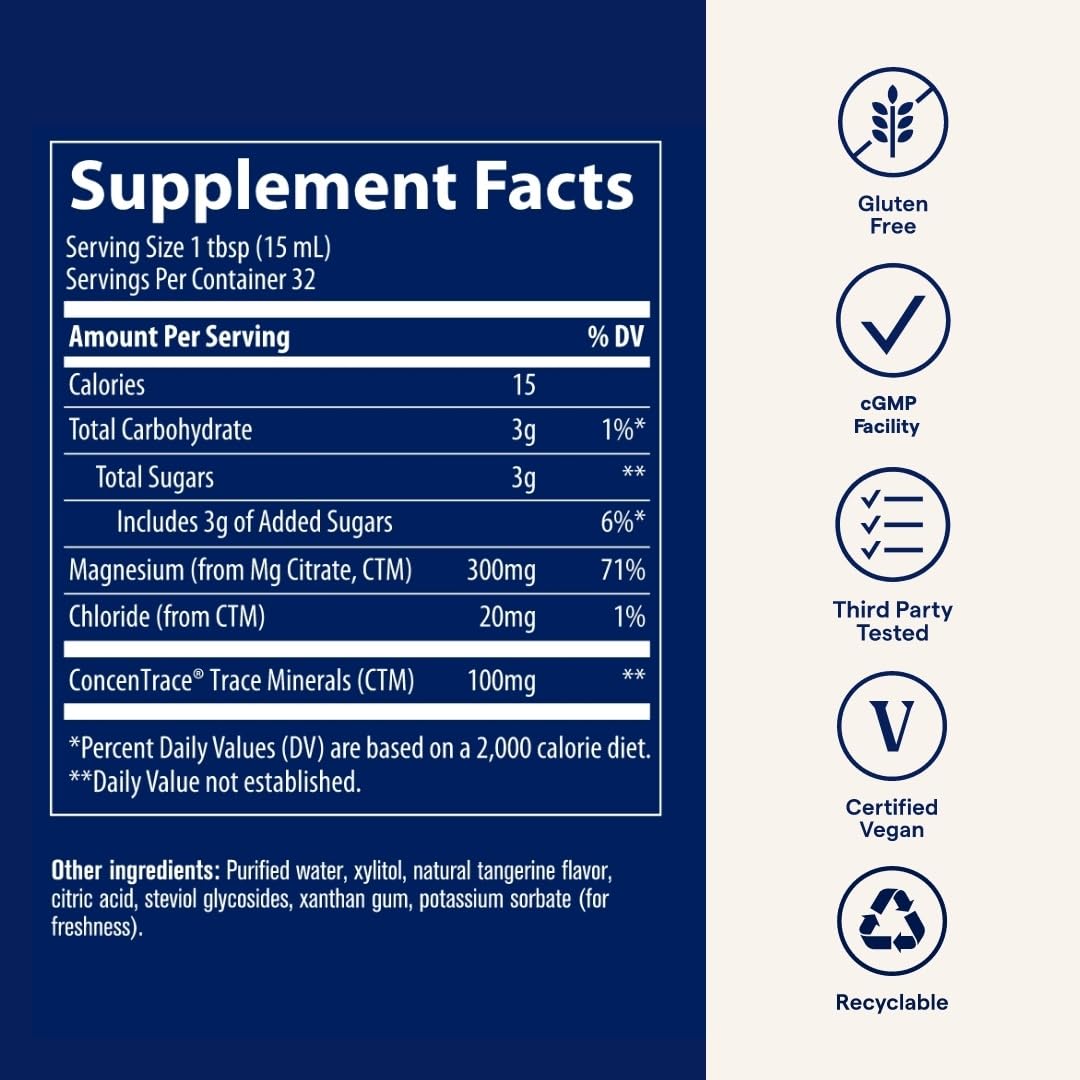 Trace Minerals Research LQM01 - Liquid Magnesium 300 Mg, 1.35 lbs