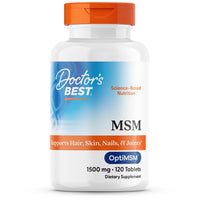 Thumbnail for Doctor's Best MSM Supplement 1500mg for Men & Women - Supports Hair, Skin, Nails, Joint Health, & Mobility, Delivers Beneficial Sulfur with OptiMSM, Gluten Free, Non GMO, Vegan - 120 Tablets