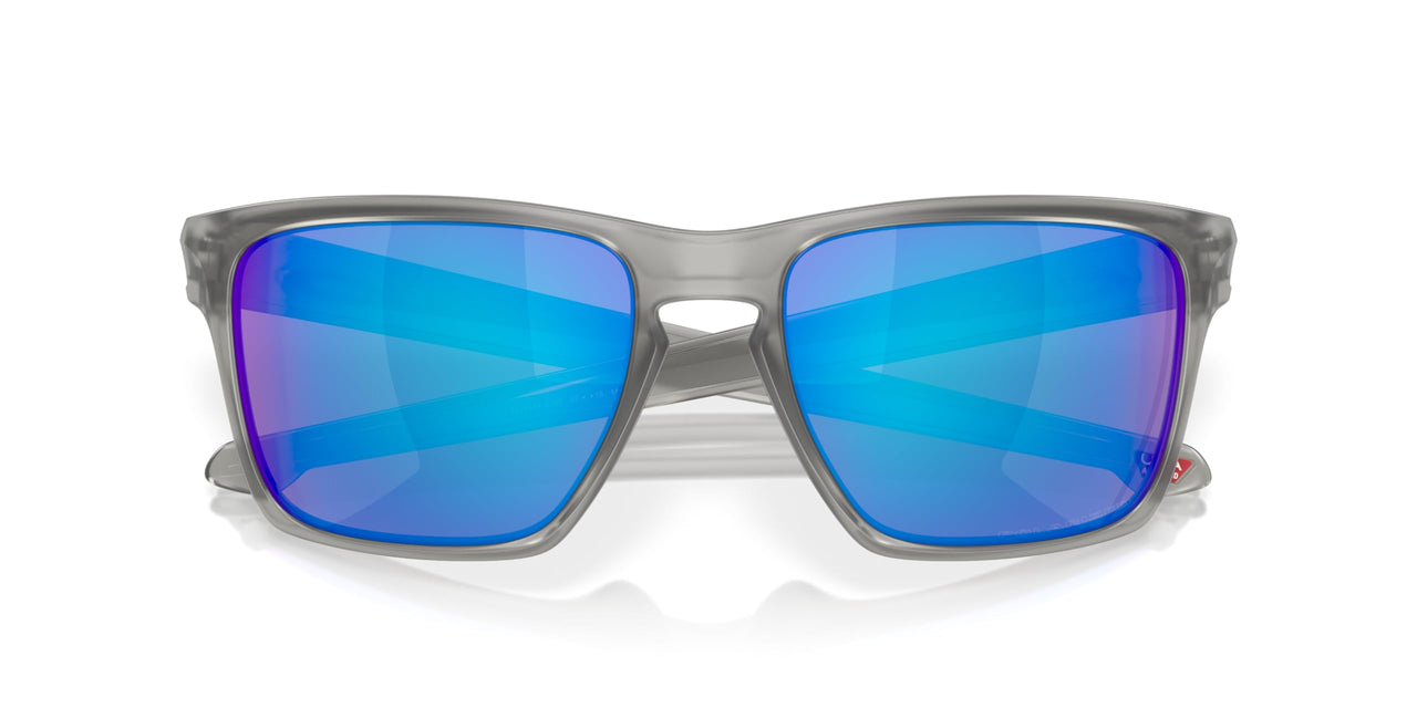 Oakley Men's OO9341 Sliver XL Rectangular Sunglasses, Matte Grey Ink/Sapphire Iridium Polarized, 57 mm