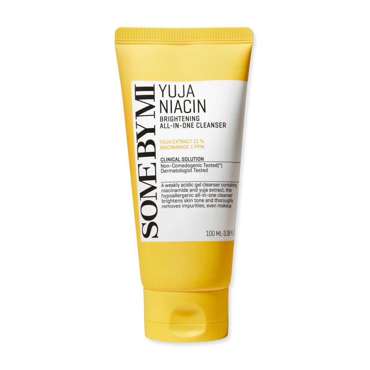 SOME BY MI Yuja Niacin Brightening All in One Cleanser - 3.38Oz, 100ml - Mild Daily Face Wash for Dull-Looking Skin - Low pH Formula with No Irritation - Pore and Sebum Care - Korean Skin Care
