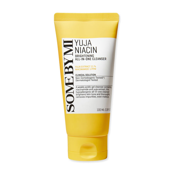 SOME BY MI Yuja Niacin Brightening All in One Cleanser - 3.38Oz, 100ml - Mild Daily Face Wash for Dull-Looking Skin - Low pH Formula with No Irritation - Pore and Sebum Care - Korean Skin Care