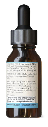 Thumbnail for Eclectic Herb - Organic Milk Thistle Liquid Extract (Silybum marianum) | Liver Support & Detox | Herbal Tincture | Vegan, Non-GMO, Gluten Free (1 fl oz | 30 ml)