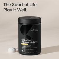 Thumbnail for Sports Research® Creatine Monohydrate - Gain Lean Muscle, Improve Performance and Strength and Support Workout Recovery* - 5 g Micronized Creatine, Lemonade - 25 Servings