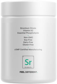 Thumbnail for Codeage Liposomal Strontium Supplement - Strontium Citrate, Vitamin K2 MK-7, Liposomal Delivery, Non-GMO, Gluten-Free - 90 Capsules